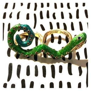 Betsey Johnson Double Finger Snake Ring